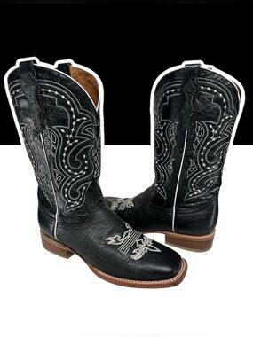 EL GENERAL / Black Limited Edition Western Cowboy Boots / US Size 9 / Western